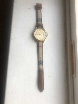 Burberry Nova Check Gold Case Wrist Watch 2