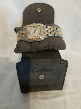 CARTIER Two Tone 18k and Stainless Steel Quartz Watch 11