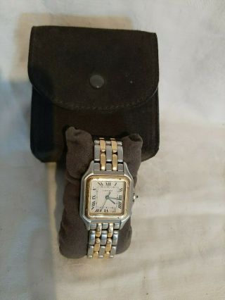 CARTIER Two Tone 18k and Stainless Steel Quartz Watch 9