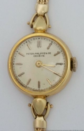 Vintage Art Deco Patek Philippe 18k Gold Running Ladies Watch