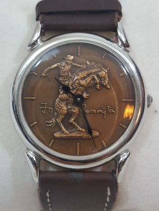 The Frederic Remington Museum Watch.  925 Sterling 1988 The Franklin A4671