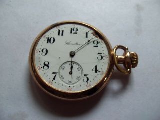 Antique Hamilton 16 Size Side - Winder Pocket Watch