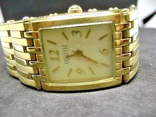 Ecclissi Gold Tone Stretch Link Ladies 80235 Watch