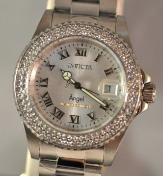 Ladies Invicta Limited Edition Angel Swiss Quartz Silver Dial Luxury Watch