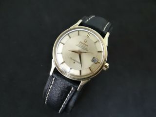 VINTAGE OMEGA CONSTELLATION PIE PAN GOLD & STEEL AUTOMATIC CAL 564 QUICK DATE 10