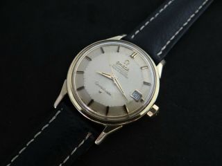 VINTAGE OMEGA CONSTELLATION PIE PAN GOLD & STEEL AUTOMATIC CAL 564 QUICK DATE 11