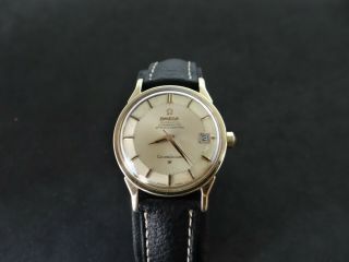 VINTAGE OMEGA CONSTELLATION PIE PAN GOLD & STEEL AUTOMATIC CAL 564 QUICK DATE 12