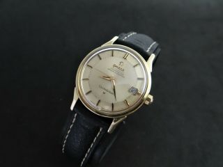 Vintage Omega Constellation Pie Pan Gold & Steel Automatic Cal 564 Quick Date