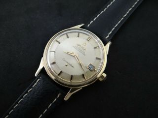 VINTAGE OMEGA CONSTELLATION PIE PAN GOLD & STEEL AUTOMATIC CAL 564 QUICK DATE 2