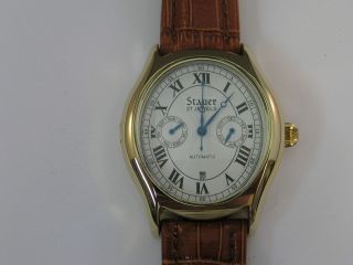 Stauer Watch Automatic 27 Jewels Day/date Oval Case