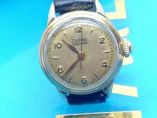 Vintage 1960s Womens Zodiac Automatic Gold Plated Swiss Luxury Watch Runs 25mm