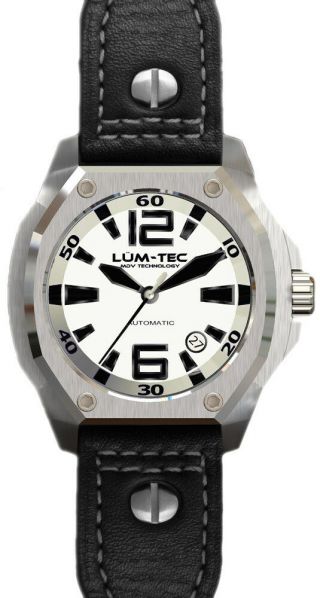 Lum - Tec Watch V5 Automatic Mens Black Leather Limited Edition AUTHORIZED DEALER 2