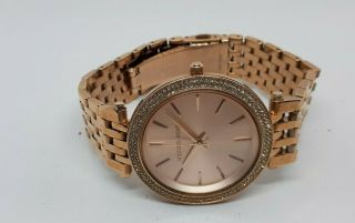 Vintage Women ' s MICHAEL KORS MK - 3192 Rose Gold Plated Wrist Watch 2