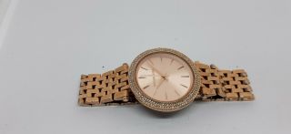 Vintage Women ' s MICHAEL KORS MK - 3192 Rose Gold Plated Wrist Watch 3