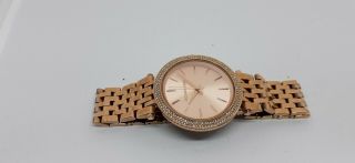 Vintage Women ' s MICHAEL KORS MK - 3192 Rose Gold Plated Wrist Watch 4