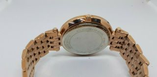Vintage Women ' s MICHAEL KORS MK - 3192 Rose Gold Plated Wrist Watch 7