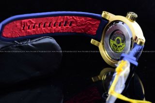 Invicta Men ' s 48mm S1 Yakuza Dragon Automatic Royal Blue Gold Case SS Watch 8