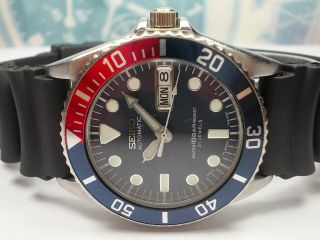 Seiko 10bar Day/date Submriner Skx025 Midsize Watch 7s26 - 0050,  Pepsi (sn 972639)