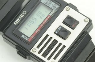 Authentic Seiko Vintage Watch 1983 Voice Note Rare Ghostbusters World First 9p56
