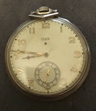 Antique Elgin Star 10k Gold Filled 15j Pocket Watch
