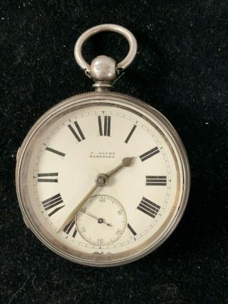 Victorian Fusee Movement Silver Pocket Watch By J Gaunt For Restoration 1881