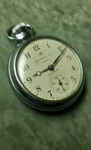 Vintage Ingersoll Ltd London Triumph Pocket Watch.