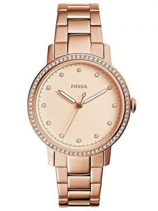 Fossil Neely Rose Gold Stainless Steel Bracelet Es4288 Ladies Watch Rrp £139