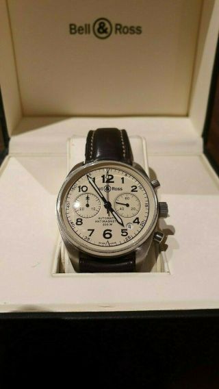 Bell & Ross Vintage BR126A 39mm Chronograph Automatic Beige & book 4