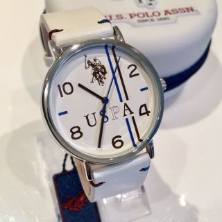 U.  S.  Polo Assn ® Mens Logo Watch Leather Strap Rrp £100 Designer Luxury