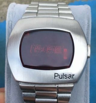 Vintage Pulsar P2 LED Watch Digital Time Computer James Bond 2