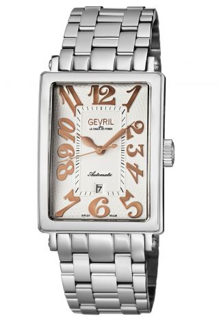 Gevril Men ' s 5060B Avenue of Americas Automatic Stainless Steel Date Watch 2