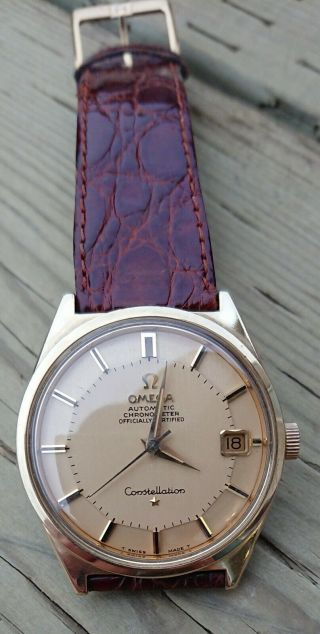 Vintage And Rare Pie Pan Omega Constellation 168.  025 Watch.