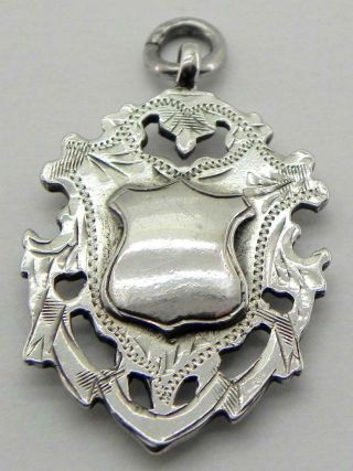 Antique Solid Silver Double Sided Fob Medal,  Chester 1916,  By J&r Griffin.