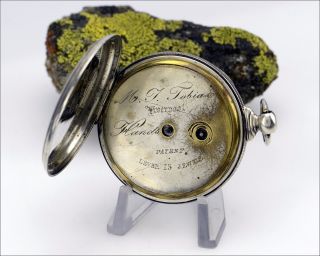 Antique M.  J.  Tobias Liverpool Key Set/Wind Open Face Silver Pocket Watch AsIs 5