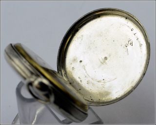 Antique M.  J.  Tobias Liverpool Key Set/Wind Open Face Silver Pocket Watch AsIs 6