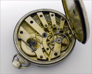 Antique M.  J.  Tobias Liverpool Key Set/Wind Open Face Silver Pocket Watch AsIs 8