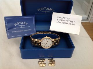 Mans Rotary Quartz Date Watch (fully) Boxed (minty)