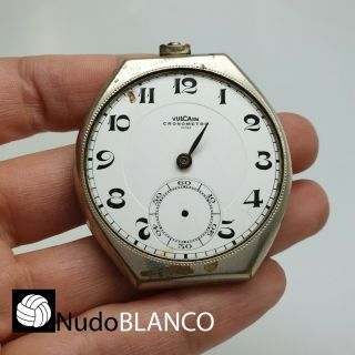 Rare Vulcain Chronometre Pocket Watch Art Deco
