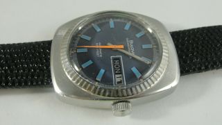 Vintage Men ' s BULOVA Oceanographic Stainless Steel Automatic Watch 17j Swiss WR 3