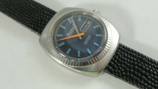 Vintage Men ' s BULOVA Oceanographic Stainless Steel Automatic Watch 17j Swiss WR 5