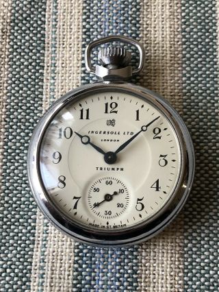 Vintage Ingersoll Triumph Pocket Watch Needs Service
