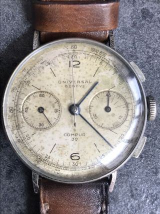 Universal Geneve Compur 30 Vintage Chronograph 40s Cal 386