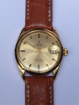 Vintage Rolex Tudor Prince Oysterdate Automatic Gold Men’s Watch