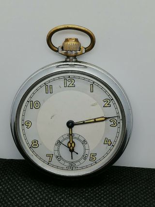 Vintage Foreign Automatic Pocket Watch In Order