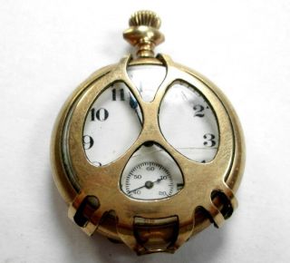 Vintage 1915 Elgin Gold Filled B&b Royal Case 7 Jewels Pocket Watch Grade 414