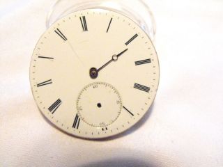 Vintage Swiss Pocket Watch Movement,  Key Wind & Set,  Big 20 Ligne Size 9