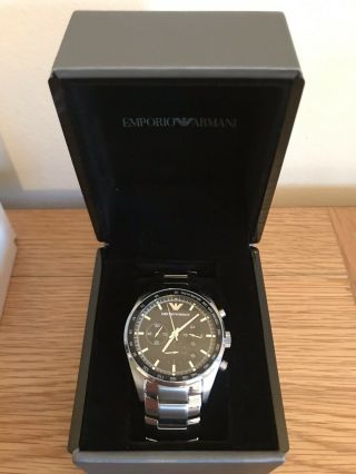 Mens Emporia Armani Watch Classic Chronograph Cost 345 And Boxed