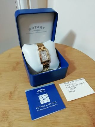 Gents Gp Rotary Elite Rectangle Quartz Watch With Date Ref:10328