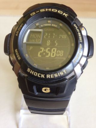 Casio Watch Men Casio G - Shock G - 7710 - 1er Black Iluminator Sport Protection