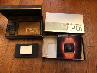 Hewlett Packard Very Rare Hp - 01 Calculator Watch With Gold - Filled,  Fw